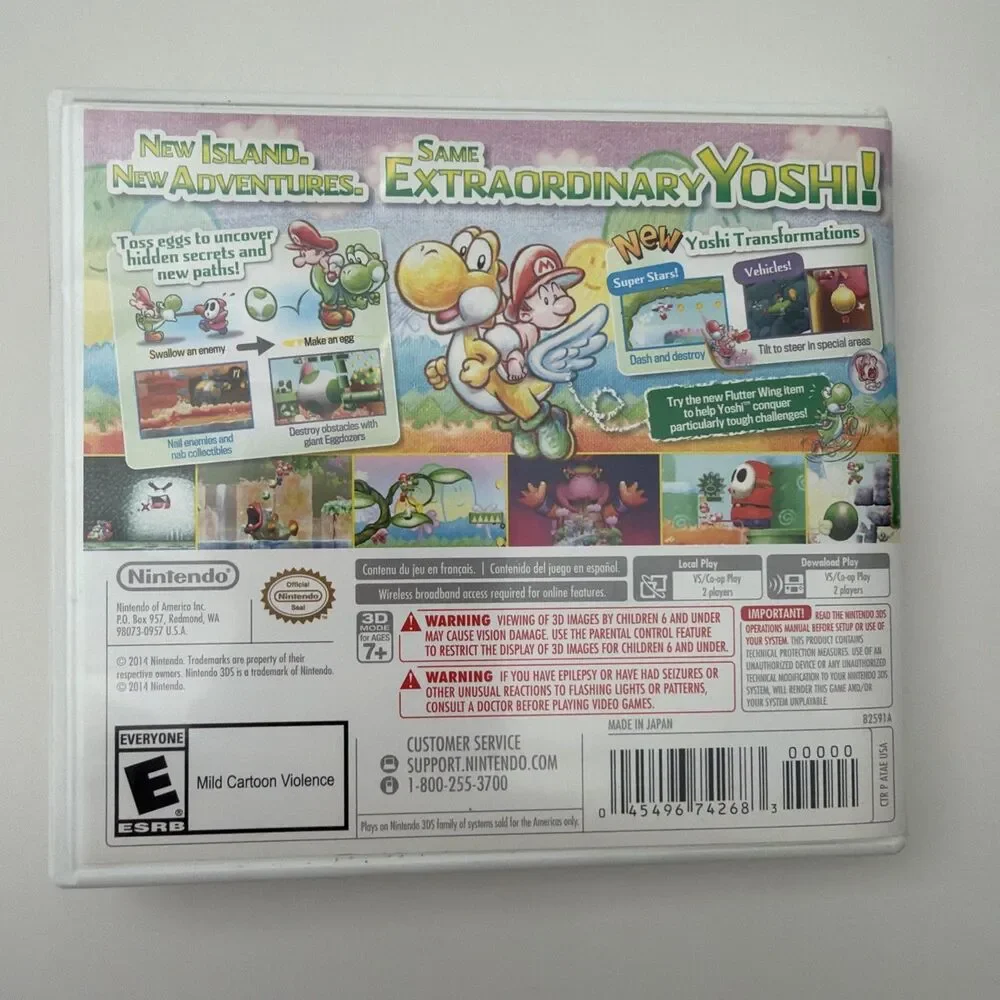 Yoshi's New Island - Nintendo 3DS CIB Tested /Works! Complete Mario